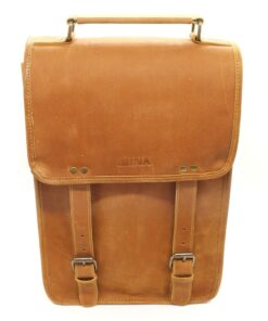Minx Genuine Leather Tiffany XL Backpack - Camel