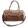 Minx Genuine Leather Tommy Duffel Bag Brown