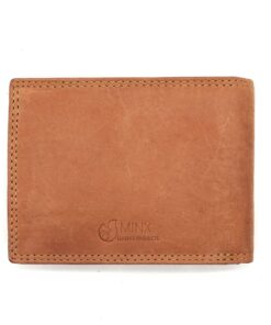 Minx Genuine Leather Tucson Men's Wallet - Camel