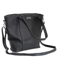 Mirelle Leather Classic Tote Handbag - Black