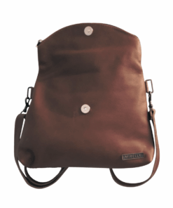 MIRELLE Leather Ladies 3-Way Convertible Satchel | Crossbody | Handbag - Pecan Brown