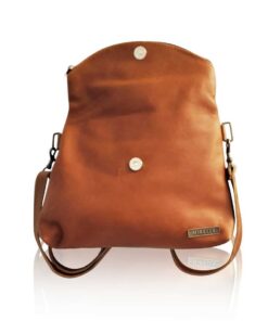 MIRELLE Leather Ladies 3-Way Convertible Satchel | Crossbody | Handbag - Tan