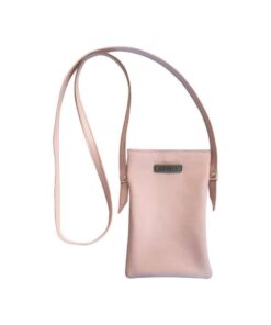 MIRELLE Women's Leather Crossbody Cellphone Sling Bag - Pastel Pink