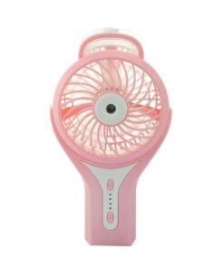 Misting Fan Portable Air Conditioning USB Rechargeable Fan - White - Pink