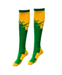 Mitzuma Flame Unisex Sports Socks Senior - Pack Of 14 - Emerald & Gold