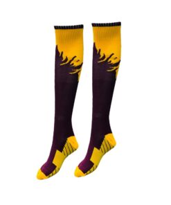 Mitzuma Flame Unisex Sports Socks Senior - Pack Of 14 - Maroon & Gold