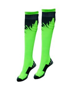 Mitzuma Flame Unisex Sports Socks Senior - Pack Of 14 - Neon-Green & Black