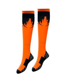 Mitzuma Flame Unisex Sports Socks Senior - Pack Of 14 - Neon-Orange & Black