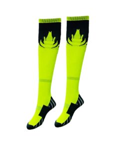 Mitzuma Flame Unisex Sports Socks Senior - Pack Of 14 - Neon-Yellow & Black