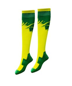 Mitzuma Flame Unisex Sports Socks Senior - Pack Of 14 - Yellow & Emerald