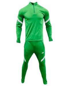 Mitzuma Men's 1/2 Zip Solar Tracksuit - Emerald and White - S