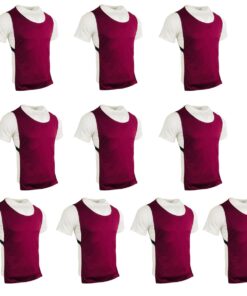 Mitzuma Senior Training Bibs Set of 10 - Maroon