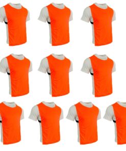 Mitzuma Senior Training Bibs Set of 10 - Neon Orange