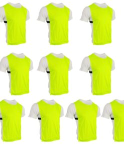 Mitzuma Senior Training Bibs Set of 10 - Neon Yellow