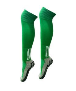 Mitzuma Sports Grip Socks Knee High Senior - Pack of 14 - Emerald & White