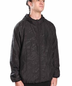 Mitzuma Unisex Water Repellant Flash Forward Windbreaker - Black - XL