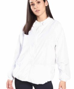 Mitzuma Unisex Water Repellant Flash Forward Windbreaker - White - XL