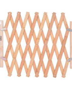 Mix Box 43''x18'' Wooden Retractable Dog Gate Safety Protection for S/M Pet