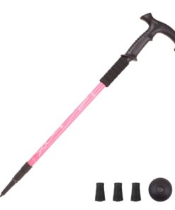 Mix Box Adjustable 65-135cm Ultra Light Aluminum Alloy Trekking Pole - Pink