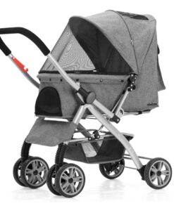 Mix Box Foldable Bi-directional Push Pet Stroller For S/M Sized Cat Dog