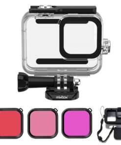 Mix Box GoPro Hero 9/10/11/12 Waterproof Dive Housing Case with 3 Lenses