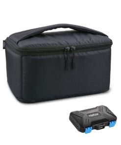 Mix Box Padded Camera Insert Bag and Memory Cards Storage Case Set