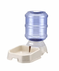 MLEM 3.8L Automatic Pet Feeder & Waterer - Water Gravity Dispenser - Beige