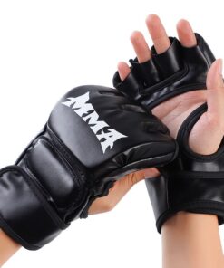 MMA Gloves - Mixed Martial Art Half Finger Boxing Combat Gloves - MMA