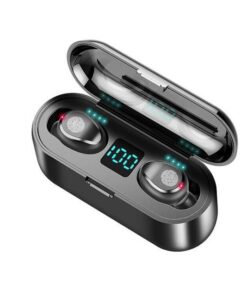 MnM - F9 Wireless TWS Earphones BT5.0 Hi-Fi + ANC + Smart Touch +1200mAh PB