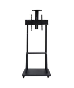 Mobile Floor Tv Mount Stand Trolley Cart 2 Shelves with wheels For 32-70"