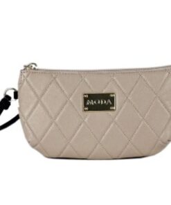 Moda Anna Ladies Womens Petite & Elegant Wrist Purse Wallet Pouch - Almond