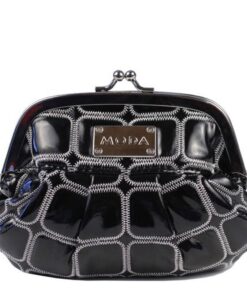 Moda Marisa Ladies Womens Classic Clutch Bag Handbag With Clasp - Platinum