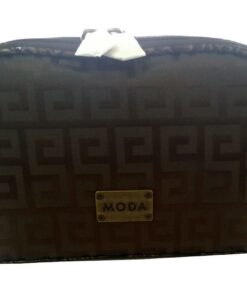Moda Patterned Ladies Women's Cosmetic Travel Make Up Case Pouch Bag Purse - Brown