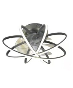 Modern Grey Cage Style LED Fan Light