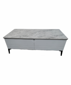 Modern Rectangular Marble Top Living Room TV Stand With Drawers