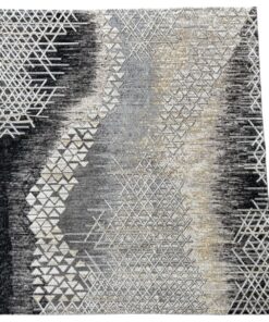 Modern Turkish Grey Black Area Rug - 230 x 160 cm