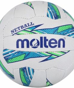 Molten Green/Blue Pro Netball Hand Stitched Synt Leather Size 5