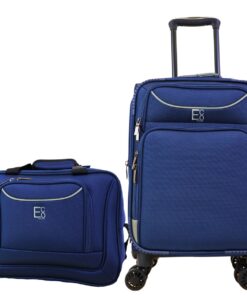 Monaco Elegant Soft Luggage Set with 360 Wheels & TSA Lock - 2 Piece - Blue