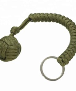 Monkeys Fist Self Defense Emergency Lanyard Keychain EDC - Army Green