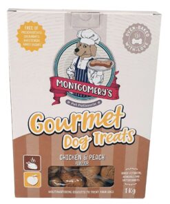 Montgomery's Gourmet Chicken & Peach Dog Treat 1kg
