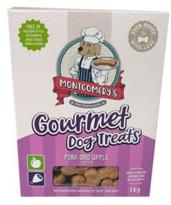 Montgomery's Gourmet Pork & Apple Dog Treat 1kg