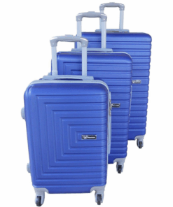 Mooistar ABS Spinner Wheels & Telescopic Handle Luggage Set - 3-Piece - Blue