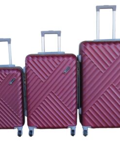 Mooistar Maroon ABS Trolley Case Set-Stylish,Durable,Secure Travel Solution