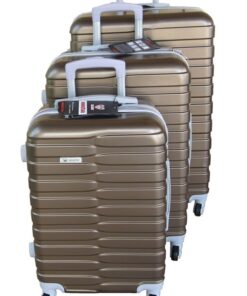 Mooistar Travel Luggage 3 Piece Suitcases Spinner - Brown