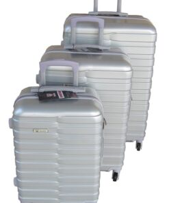 Mooistar Travel Luggage 3 Piece Suitcases Spinner - Silver
