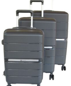 Mooistar Unbreakable Travel Luggage 3 Piece Suitcases Spinner - Black