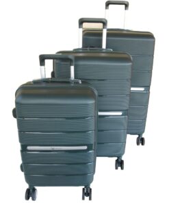 Mooistar Unbreakable Travel Luggage 3 Piece Suitcases Spinner - Dark Green