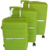Mooistar Unbreakable Travel Luggage 3 Piece Suitcases Spinner - Lime Green
