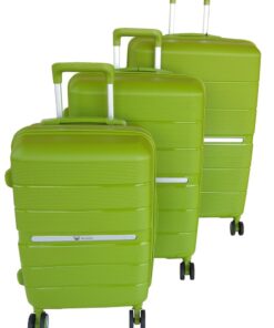 Mooistar Unbreakable Travel Luggage 3 Piece Suitcases Spinner - Lime Green
