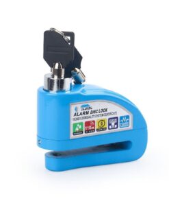 Motorcycle and Bicycle Disc Brake Waterproof Alarm Lock Blue